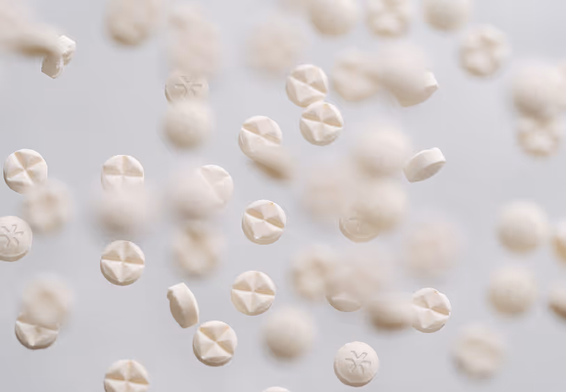 Finished compounded tablets.